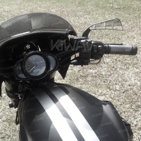 Axe black LED mirrors compatible with Harley-Davidson