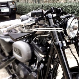 Axe black LED mirrors compatible with Harley-Davidson