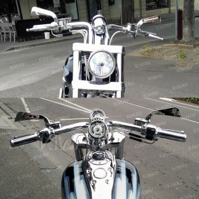 Axe chrome LED mirrors compatible with Harley-Davidson