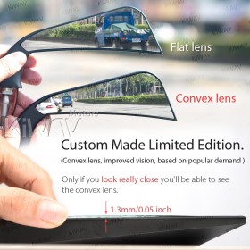 AXE black LED mirrors compatible with Harley Davidson (convex ver.)