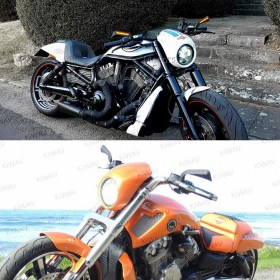 AXE black LED mirrors compatible with Harley Davidson (convex ver.)
