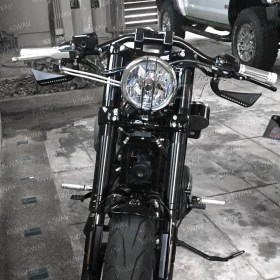 AXE black LED mirrors compatible with Harley Davidson (convex ver.)