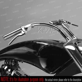 バイク用ハンドコントロールセット　クロム　スイッチ付き　油圧式ブレーキとケーブルクラッチ　1"ハンドルバーに取付可能
