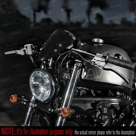 バイク用ハンドコントロールセット　クロム　スイッチ付き　油圧式ブレーキとケーブルクラッチ　1"ハンドルバーに取付可能