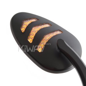 Arrow black LED mirrors compatible with Harley Davidson