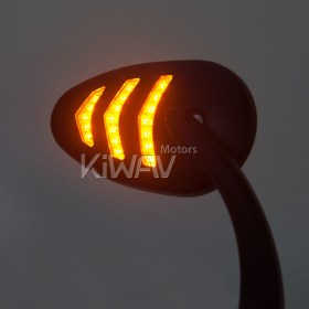 Arrow black LED mirrors compatible with Harley Davidson