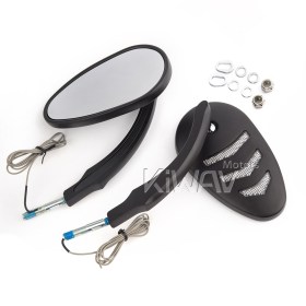Arrow black LED mirrors compatible with Harley Davidson