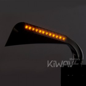 LED付きバイクミラー　アックス　クロム　10mm正ネジ　バイク　に汎用