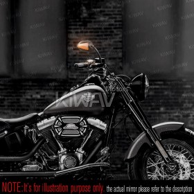 Flash black LED mirrors compatible with Harley Davidson running light+indicator