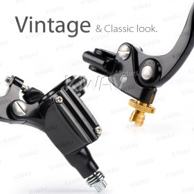 Vintage hand control black for 1 inch bar