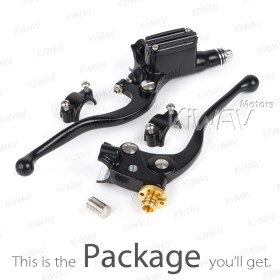 Vintage hand control black for 1 inch bar