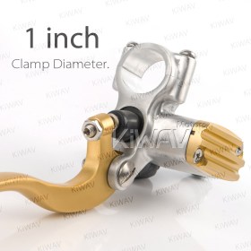 バイク用ハンドコントロールセット　ビンテージ　金とクロム　1"ハンドルバーに取付可能