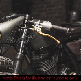 バイク用ハンドコントロールセット　ビンテージ　金とクロム　1"ハンドルバーに取付可能