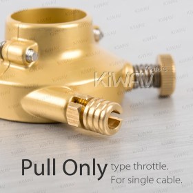 Vintage single cable throttle housing gold