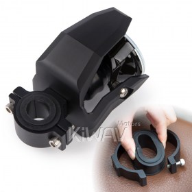 Round driving auxiliary light NS-41 for motorcycle black