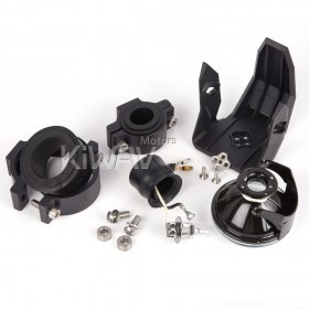 Round driving auxiliary light NS-41 for motorcycle black