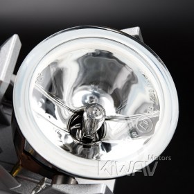 Round driving auxiliary light NS-41 for motorcycle silver