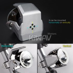 Round driving auxiliary light NS-41 for motorcycle silver