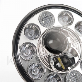 LED headlight 7 inch H6024 chrome reflector for car