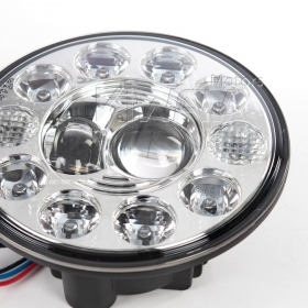 LED headlight 7 inch H6024 chrome reflector for car