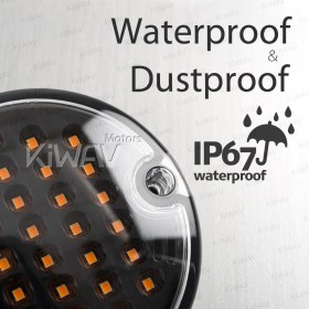 4 inch round LED indicator with black reflector