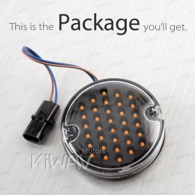 4 inch round LED indicator with black reflector