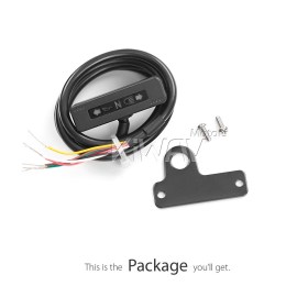 KiWAV custom motorcycle LED mini dashboard warning lights matte black