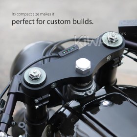 KiWAV custom motorcycle LED mini dashboard warning lights matte black
