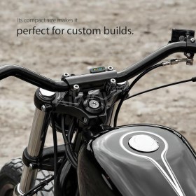 KiWAV custom motorcycle LED mini dashboard warning lights matte black