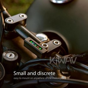 KiWAV custom motorcycle LED mini dashboard warning lights matte black