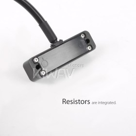 KiWAV custom motorcycle LED mini dashboard warning lights matte black