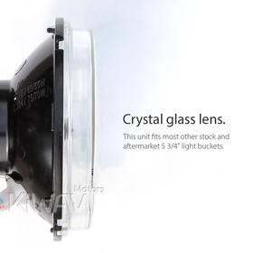 5-3/4 inch ECE LHD with position light headlight lens unit