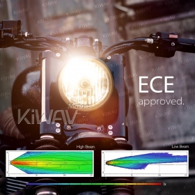 バイク用ヘッドランプレンズユニット　5-3/4インチ　ECE認証　右ハンドル/左側通行