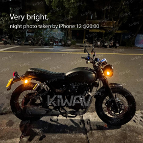 motorcycle LED turn signals ClrVisible360 transparent body ECE a pair