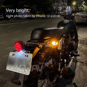motorcycle LED turn signals ClrVisible360 transparent body ECE a pair