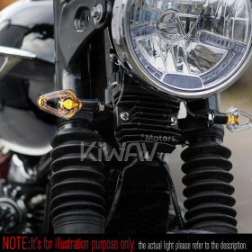 motorcycle LED turn signals ClrVisible360 transparent body ECE a pair