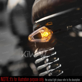 motorcycle LED turn signals ClrVisible360 transparent body ECE a pair