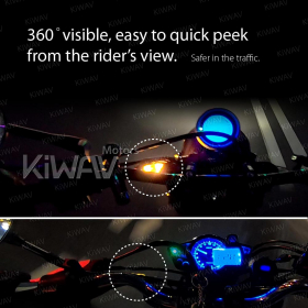 motorcycle LED turn signals ClrVisible360 transparent body ECE a pair