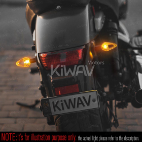 motorcycle LED turn signals ClrVisible360 transparent body ECE a pair