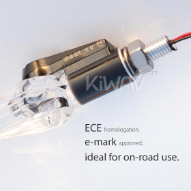 motorcycle LED turn signals ClrVisible360 transparent body ECE a pair