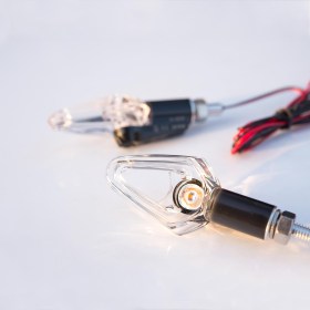 motorcycle LED turn signals ClrVisible360 transparent body ECE a pair