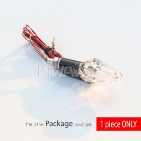 motorcycle LED turn signals ClrVisible360 transparent body ECE 1 piece
