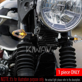 motorcycle LED turn signals ClrVisible360 transparent body ECE 1 piece