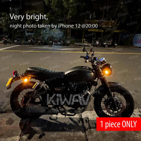 motorcycle LED turn signals ClrVisible360 transparent body ECE 1 piece