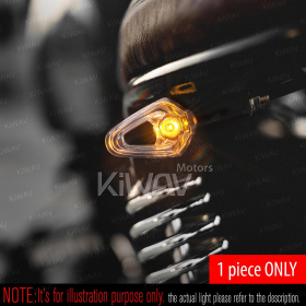 motorcycle LED turn signals ClrVisible360 transparent body ECE 1 piece