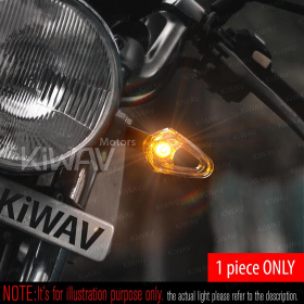 motorcycle LED turn signals ClrVisible360 transparent body ECE 1 piece