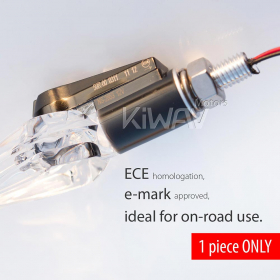 motorcycle LED turn signals ClrVisible360 transparent body ECE 1 piece