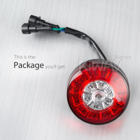 Motorcycle LED round tail light/brake light universal fit