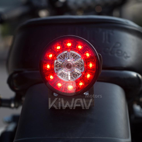 Motorcycle LED round tail light/brake light universal fit