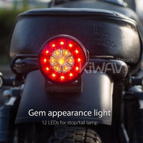 Motorcycle LED round tail light/brake light universal fit